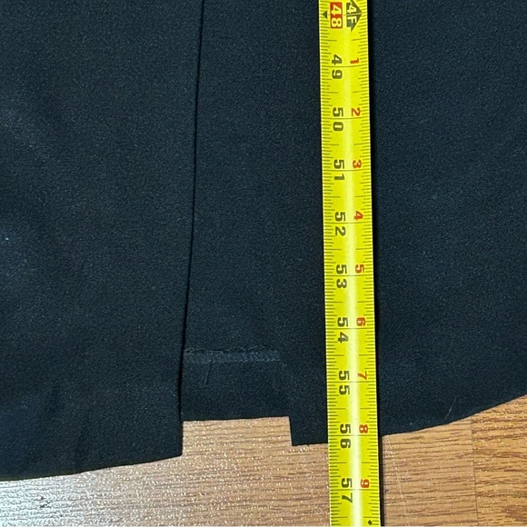 Vintage Jessica McClintock Gunne Sax Size 18W Black Ivory Lace Maxi Dress Slit - Picture 15 of 16